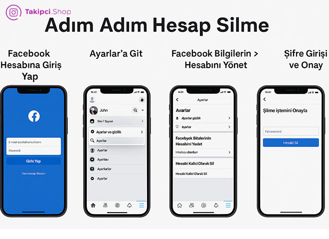 facebook hesap silme adımları