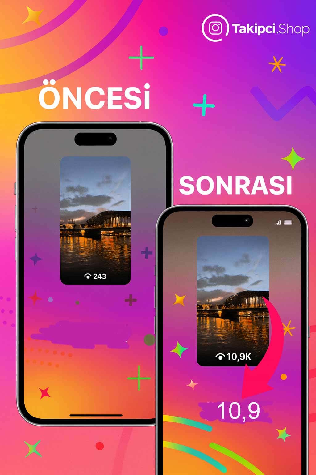 instagram hikaye izlenme öncesi sonrası