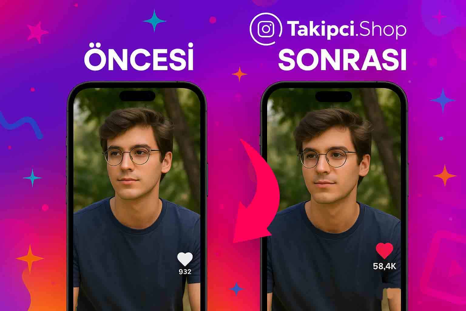TikTok beğeni öncesi sonrası