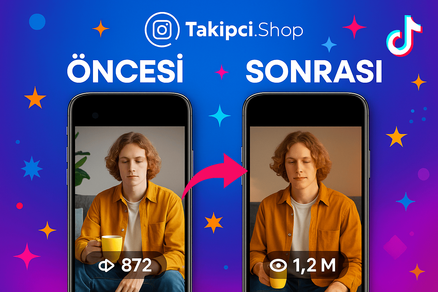 TikTok izlenme öncesi sonrsı