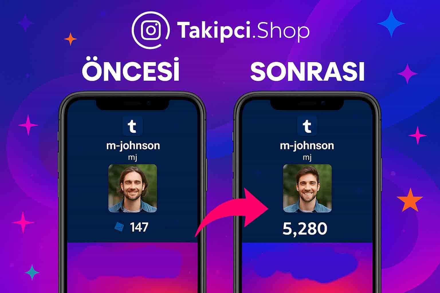 Tumblr takipçi öncesi sonrası